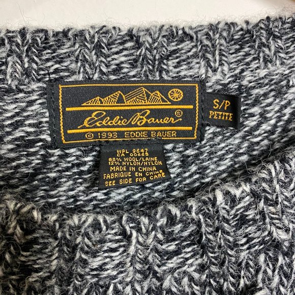 Eddie Bauer Sp Wool Knit Hearts Pom Pom Artsy EUC - Picture 3 of 5